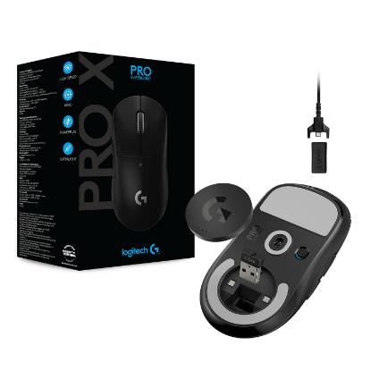 Miška LOGITECH Pro X Superlight, bežični, optički, 25600dpi, črni, USB