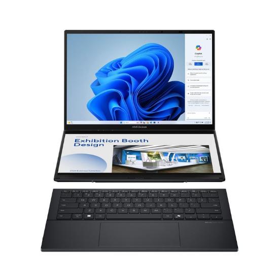 Laptop ASUS Zenbook Duo UX8406CA-QL075W / Core Ultra 7 255H, 32GB, 1TB SSD, Intel HD Graphics, 14" WUXGA 120Hz OLED Touch, Windows 11, sivi