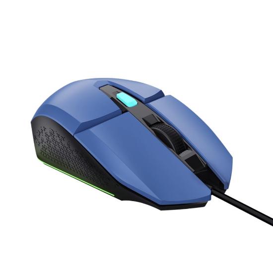 Miška TRUST GXT 109B Felox, RGB, optički, 6400dpi, modri
