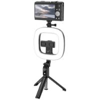 Selfie stick sa svjetlosnim prstenom HOCO LV03, tripod, Bluetooth, 4.7"-6.5", crni