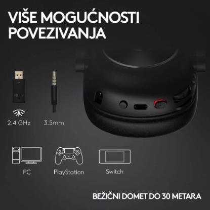 Slušalice LOGITECH G PRO X 2 Lightspeed, 7.1, bežične, roze