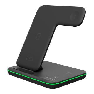 Bežični punjač CANYON WS-303, 3u1, 15W, za Apple, crni