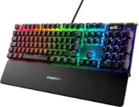 Tipkovnica STEELSERIES Apex 7, RGB, mehanička, Red switch, UK layout, USB, črna