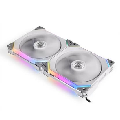 Ventilator LIAN LI Uni SL140 RGB, 140mm PWM, beli, 2 komada