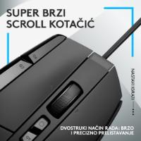 Miška LOGITECH Gaming G502 X, optički, 25600dpi, črni, USB