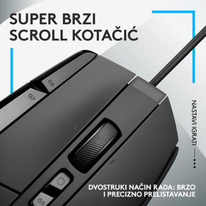 Miška LOGITECH Gaming G502 X, optički, 25600dpi, črni, USB