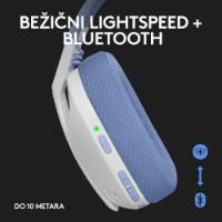 Slušalice LOGITECH Gaming G435 Lightspeed, USB-C, bežične, BT, lila-bijele