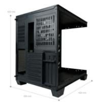 Ohišje LC POWER 809B Dark Storm_X, MIDI, ATX, bez napajalnika, črno