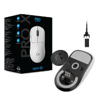 Miška LOGITECH Pro X Superlight, bežični, optički, 25600dpi, beli, USB