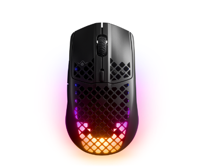 Miška STEELSERIES Aerox 3 Wireless 2022 Edition, optički, bežični, RGB, 18000 CPI, mat črni, USB