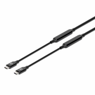 Kabel MANHATTAN, USB 3.2 Gen2, USB-C (M) na USB-C (M), PD 60W, 1.4 DP Alt Mode, 3.0m