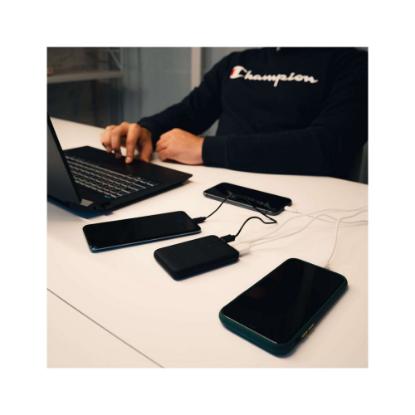 Mobilni USB punjač KSIX BXBA5000SM03, 5000 mAh, 2x USB-A, USB C, crni