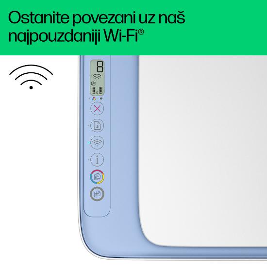Multifunkcijski Tiskalnik HP DeskJet 2822e, 588R4B, Tiskalnik/scanner/copy, 1200dpi, Wi-Fi, USB, beli, Instant Ink