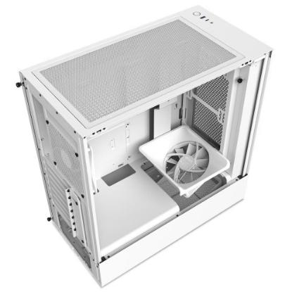 Ohišje NZXT H5 Flow, MIDI, ATX, USB 3.2, USB-C, belo, bez napajalnika