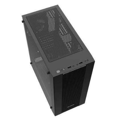 Ohišje BIT FORCE GHOST TG-1, MIDI, ATX, črno, bez napajalnika