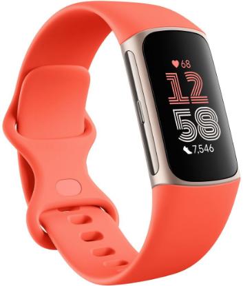 Narukvica FITBIT Charge 6, HR, GPS, Google Wallet, Coral/Champagne Gold