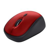 Miška TRUST Yvi+ Silent Wireless Mouse, optički, 1600dpi, bežični, USB, rdeči
