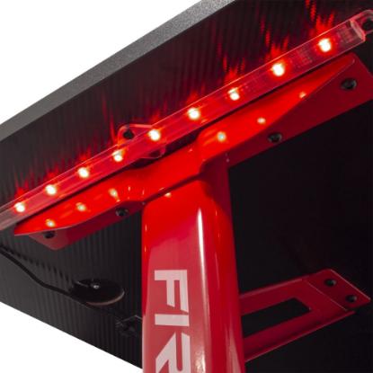 Gaming miza WHITE SHARK Fire Shadow, RGB, crno-rdeči