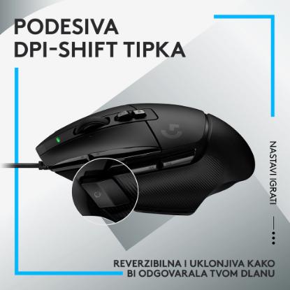 Miška LOGITECH Gaming G502 X, optički, 25600dpi, črni, USB