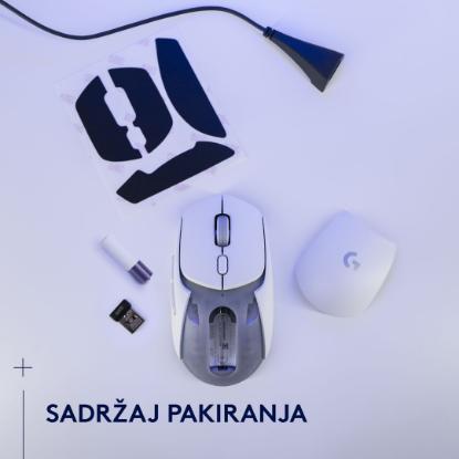 Miška LOGITECH G309 Lightspeed, optički, bežični, 25600dpi, beli