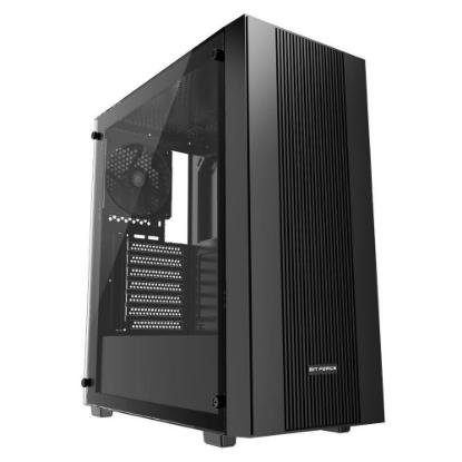 Ohišje BIT FORCE GHOST TG-1, MIDI, ATX, črno, bez napajalnika