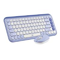 Tipkovnica + miška LOGITECH POP Icon Combo, brezžična, US Layout, BT, ljubičasta