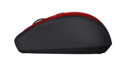 Miška TRUST Yvi+ Silent Wireless Mouse, optički, 1600dpi, bežični, USB, rdeči