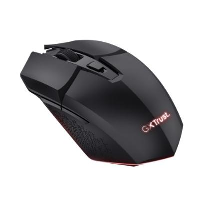 Miška TRUST i podloga za Miška GXT 112 Felox, RGB, optički, bežični, 4800dpi, črni