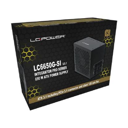 Napajlnik 650W LC Power Integrator Pro LC6650G-SI V3.1, 80+ Gold, modularno, črno