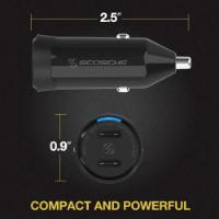 Auto punjač SCOSCHE PowerVolt PD60, dual port 60W USB-C, PPS