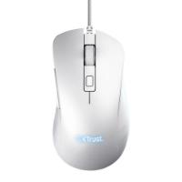 Miška TRUST GXT 924W Ybar+, RGB, optički, 25600dpi, beli