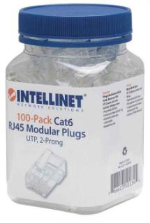 UTP konektor INTELLINET Cat6 RJ45 Modular - 100 Kom