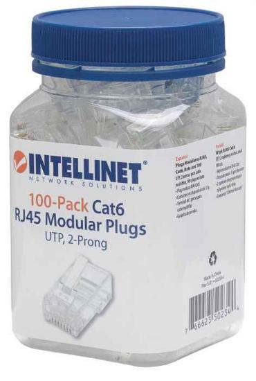 UTP konektor INTELLINET Cat6 RJ45 Modular - 100 Kom