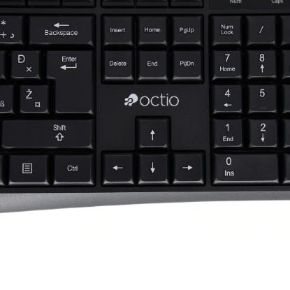 Tipkovnica OCTIO K101U, črna, USB