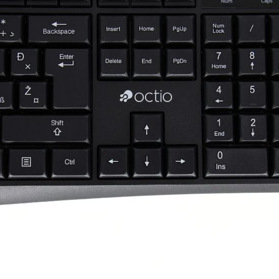Tipkovnica OCTIO K101U, črna, USB