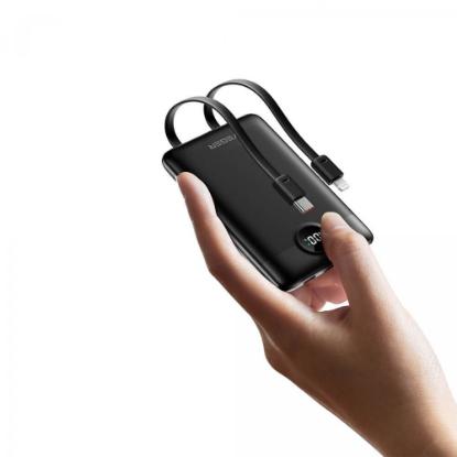 Mobilni USB punjač VEGER C11, 10000 mAh, USB-C, Lightning, crni