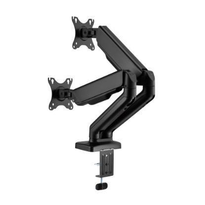 Stalak za monitor SBOX LCD-S024-2, stolni, do 32", za 2 monitora, crni