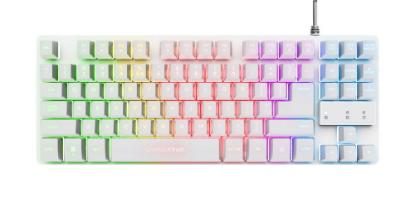 Tipkovnica TRUST GXT 833W Thado TKL Illuminated Gaming Keyboard, USB, bela