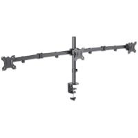 Stalak za monitor MANHATTAN 461658, za tri monitora, stolni, 13" do 27", crni
