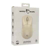Miška WHITE SHARK Graphene, optički, 12400dpi, bež