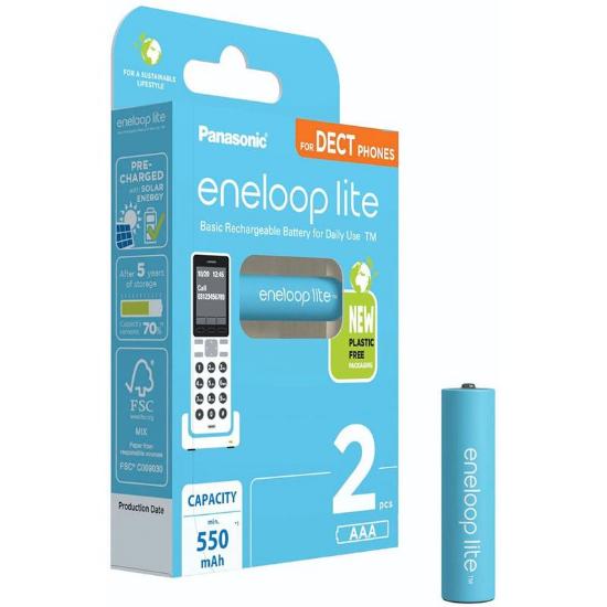 Baterija PANASONIC Eneloop Lite BK4LCCE2DE tip AAA B3, punjive, 550 mAh, 2kom