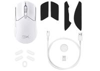 Miška HYPERX Pulsefire Haste 2 Wireless 6N0A9AA, 26000 DPI, bežični, beli