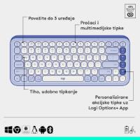 Tipkovnica + miška LOGITECH POP Icon Combo, brezžična, US Layout, BT, ljubičasta