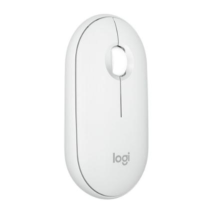 Miška LOGITECH M350s Pebble 2, optički, BT, beli