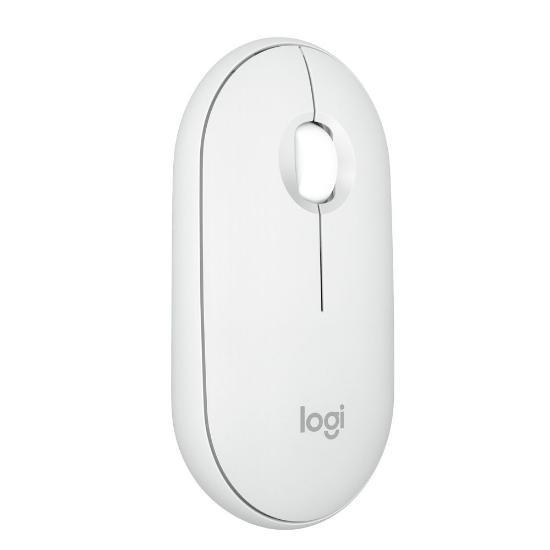 Miška LOGITECH M350s Pebble 2, optički, BT, beli