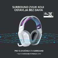 Slušalice LOGITECH Gaming G733 Lightspeed, RGB, bežične, bijele