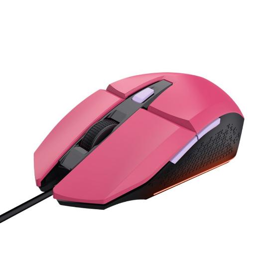 Miška + podloga za Miška + slušalke TRUST GXT 790, USB, optički, rozi