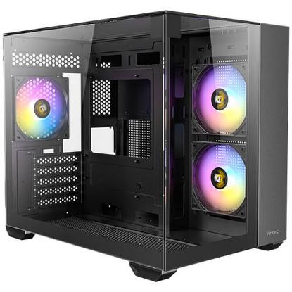 Ohišje ANTEC CX600M Trio RGB, Mini, mATX, window, črno, bez napajalnika