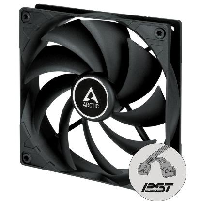 Ventilator ARCTIC F14 PWM PST CO, 140mm, 1350 okr/min, črni