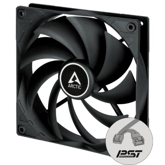 Ventilator ARCTIC F14 PWM PST CO, 140mm, 1350 okr/min, črni